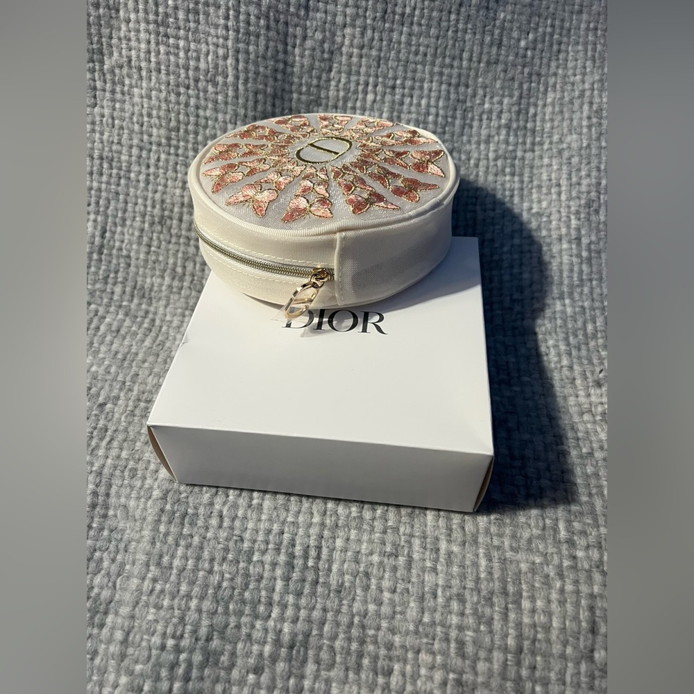 Dior Circular Mesh Butterfly Cosmetic Bag - Picture 2 of 5